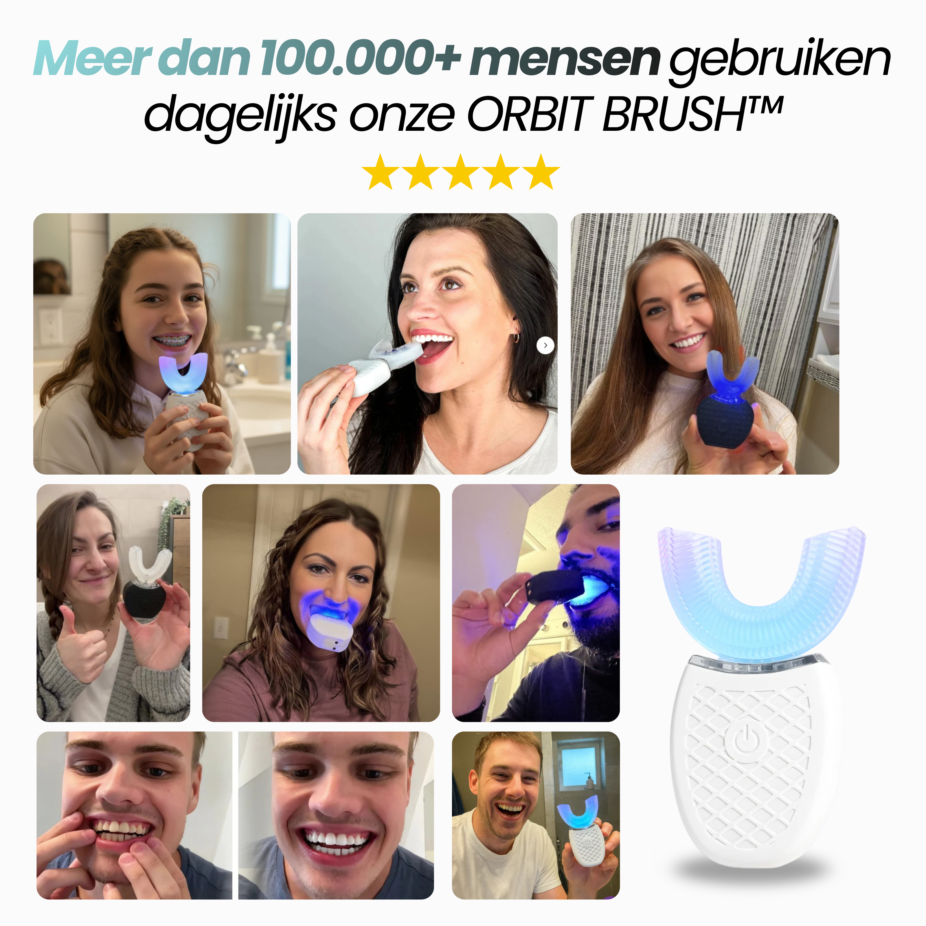 ORBIT BRUSH® - 360° tandenborstel voor schone tanden – ook als je niet perfect poetst.