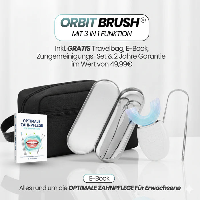 ORBIT BRUSH® - 360° Zahnbürste für saubere Zähne – auch wenn du nicht perfekt putzt.
